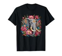 Elefante majestuoso con Flores de Loto Camiseta