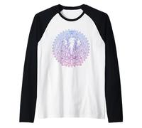 Elefante Majestuoso, Meditación, Namaste, Poder Camiseta Manga Raglan