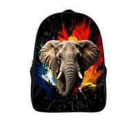 elefante mochilas escolares de impresos en 3d animal informal grande mochila 2 compartimento alta capacidad mochilas ligeras-16,para partir de 12 años safari de senderismo