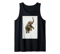 Elefante Natación Lindo África Vida Silvestre Fan Zoo Animal Camiseta sin Mangas