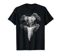 Elefante Naturaleza Árboles Motivo Impresión Animal Amante Arte Ele Camiseta