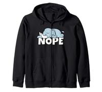 Elefante Perezosa Nope Not Today Vago Pereza Wildlife Safari Sudadera con Capucha