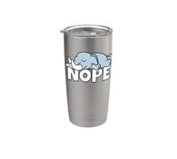 Elefante Perezosa Nope Not Today Vago Pereza Wildlife Safari Vaso térmico de acero inoxidable de doble pared