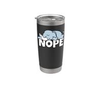 Elefante Perezosa Nope Not Today Vago Pereza Wildlife Safari Vaso térmico de acero inoxidable de doble pared
