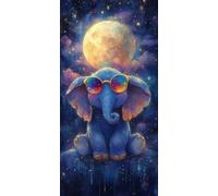 Elefante Pintar por Numeros 60x120cm Pintura Acrilica Luna, k-47