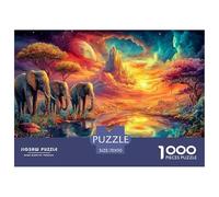 Elefante Puzzle 1000 Piezas, Juego Educativo, Desafío, Clásicos para Adultos Y Niños A Partir De 12 Años Un Rompecabezas Desafiante - Decoración del Hogar 70x50cm/1000pcs