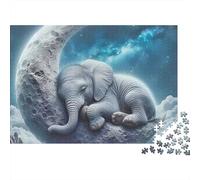 Elefante Puzzle 1000 Piezas Luna sueño bebé Cartón para Niños 12+ Regalo Cumpleaños para Decorar Oferta Mejor Regalo Precio Económico 70x50cm/1000pcs