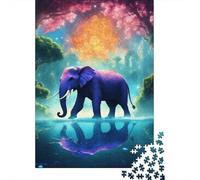 Elefante Puzzle 1000 Piezas para Adultos - Animales del Bosque Rompecabezas De Madera Premium, Juego Educativo Y Relajante, Idea Amigos 1000pcs (75x50cm)