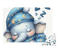 Elefante Puzzle 1000 Piezas Sleepy Baby Elefante Cartón para Adultos Descanso En Casa para Decorar Mejor Regalo Oferta Precio Económico 70x50cm/1000pcs