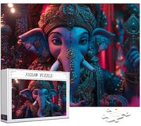 Elefante Puzzle 3000 Piezas Adultos, Puzzle Estatua de piedra Patrón Diseño, Jigsaw Adultos, 5D DIY Artesanía Familia Actividades con Embalaje de Caja de Regalo, Regalo Mujer Hombre, 122x81cm,Model234