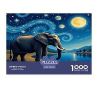 Elefante Puzzle Classici Da 1000 Pezzi Gioco Educativo Puzzle Decorativo Domestico Cartone 100% Riciclato Regalo per Famiglia E Adulti 70x50cm/1000pcs