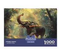 Elefante Puzzle Classici Da 1000 Pezzi Gioco Educativo Puzzle Decorativo Domestico Cartone 100% Riciclato Regalo per Famiglia E Adulti 70x50cm/1000pcs
