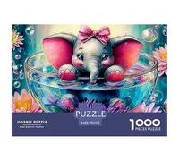 Elefante Puzzle para Adultos Un Imposible Rompecabezas De Alta Definición - El Regalo Original Y Sorprendente para Esta Navidad, Recomendado Desde 14 Años 70x50cm/1000pcs