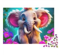 Elefante Puzzles 1000 Piezas para Adultos, Juego Desafiante, Antiestrés, Ejercita Memoria, Decoración Familiar 500pcs (52x38cm)