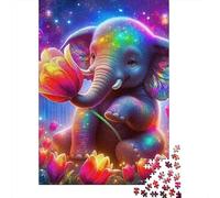 Elefante Puzzles 1000 Piezas para Adultos, Juegos Educativos, Antiestrés, Ejercita Memoria, Decoración Familiar 500pcs (52x38cm)