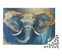Elefante Rompecabezas Imposible,desafío para Adultos Abstract Art Juego Educativo 1000 Piezas Obra De Arte De Juego De para Adultos, Regalos A Partir De 14 Años 1000pcs (75x50cm)