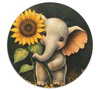 Elefante Rompecabezas para Adultos |Bright Solflower| 1000pcs (67.5x67.5cm) Juegos EduGatoivos De Decoración del Hogar
