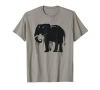 Elefante Sketch Style Salva a los Elefantes de África Negro Blanco Camiseta