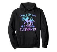Elefante Solo una Chica Que ama a los Elefantes Sudadera con Capucha