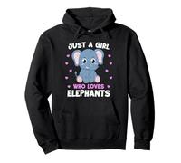 Elefante Solo una Chica Que ama a los Elefantes Sudadera con Capucha