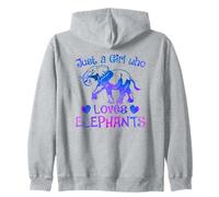 Elefante Solo una Chica Que ama a los Elefantes Sudadera con Capucha