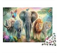 Elefante Swing Rompecabezas 1000 Piezas Elefante Swing Fantasy Art Print Estéticos Y Desafiantes De Desafío Duro Imposible Regalo para Familiares/Parejas Entretenimiento Creativo para Adultos Y Niños