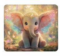 Elefante Tappetino Mouse Piccolo 220x180x3mm, Tappetino Scrivania con Bordo Cucito, Mousepad Impermeabile e Antiscivolo, Pratica e Facile da Pulire, Accessori Gaming, Regalo Uomo, Carino 8-6529