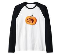 Elefante tocando violín en calabaza violinista violinista violinista Camiseta Manga Raglan