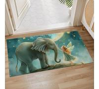 Elefante Y Hada De Ensueño Alfombra Exterior Resistente Alfombra Baño Antideslizante Alfombrilla De Baño para Bañera Exterior Pasillo 40X60 Cm
