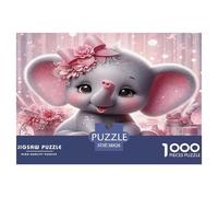 Elefante1000 Pezzi Puzzle AdultiAnimales Elefante Sfida per Adulti per Adulti E Bambini Da 14 Anni E Intrattenimento Creativo38x26cm/1000pcs