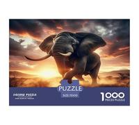 Elefante1000 Pezzi Puzzle AdultiAnimales Elefante Sfida per Adulti per Adulti E Bambini Dai 12 Anni Intrattenimento Creativo70x50cm/1000pcs