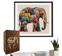 Elefanten-Puzzle Aus Holz - 218 Teile Tierförmiges Lernspiel | 31,8 cm Dekoratives Familien- Und Freizeitspiel Für Kinder Und Erwachsene - Kreatives Geschenk Für Geburtstag, Weihnachten, Schule & Büro