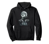Elefantes bajo la Luna Amante de Elefantes Sudadera con Capucha
