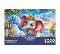 Elefantes iluminados por la Luna Rompecabezas para Adultos Desafío Imposible con Alma De Obra De Arte - El Regalo Navideño por Excelencia para Adultos Y Niños Desde 14 Años 38x26cm/1000pcs