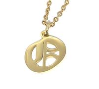 Elefezar Collar de metal con letra inicial del alfabeto inglés antiguo