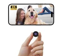 ELEFOCUS Cámara oculta, mini cámara espía inalámbrica 2K para seguridad del hogar, cámaras Espias Ocultas, cámara secreta WiFi para mascotas/bebé, pequeña cámara de niñera interior con visión nocturna