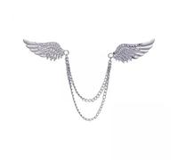 Elegabrillia 2 Piezas Broche de Ángel Broche Cadena Alfiler Solapa Pasador Pecho Joya de Traje Aleación con Cristales Sujeción Firme Adecuado para Bodas Fiest, multicolor, 5 piezas