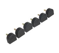 Elegabrillia 3 Pares de Tapones para Tacones Altos, Tacos de Repuesto para Reparación de Calzado, Almohadillas para Estiletes, Negro, 7mm