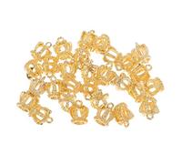 Elegabrillia 30 Colgantes, Accesorios para La Elaboración de Joyas DIY, Manualidades Vintage para Decoraciones de Bodas, Cumpleaños Y Navidad, Oro, Individual