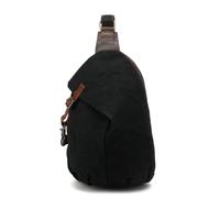 Elegabrillia Bandolera para Hombre Bolsa Bolso Pecho Riñonera Mochila Mensajero en Lona Encerada y Piel Cierre con Cremallera y Correa Ajustable Adecuada para, Array, Negro