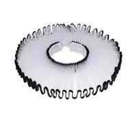 Elegabrillia Collarín con para Disfraces de Cuello Ruff de Encaje Adecuado para Representaciones Artísticas Históricos, Blanco Negro