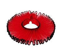 Elegabrillia Collarín con para Disfraces de Cuello Ruff de Encaje Adecuado para Representaciones Artísticas Históricos, Rojo