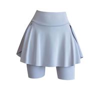 Elegabrillia Falda de Tenis para Mujer, Falda Plisada, Falda Pantalón Deportiva para Golf, Falda Casual de Cintura Alta, Minifalda de Poliéster Anti-exposición con, Gris, M