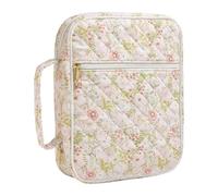 Elegabrillia Funda Protectora para Biblia de Tela Oxford con Marcapáginas, Asa Y Cremallera. Ideal para, Guardar Y Usar. Regalo Perfecto para La, Flor de Hoja Verde