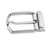 Elegabrillia Hebilla para Cinturón Hebilla Rectangular Hebilla para Cinturón de Hombre Hebilla Monopin Cuadrada Clip Reversible Aleación de Zinc Adecuada para BRIC, Plata