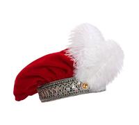 Elegabrillia Sombrero Artificial, Disfraz de Juglar para Damas Y Caballeros, Rojo