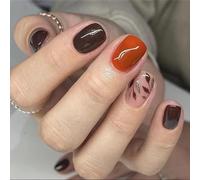 Elegados Brillos De Temas Hoja Faltas Uñas Uñas Flexibles Con Todo Día Brillas Para Los Entusiastas Rama Rama Del Diseño Uña Del Otoño