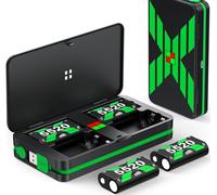 Elegamefy 4 baterías de 5520 mWh para controlador Xbox Series X/Xbox Series S, paquete de batería para Xbox One/One S/One X/One Elite Controller estación de carga moneda interna del juego