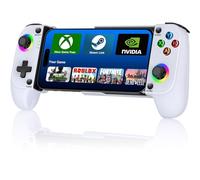 Elegamefy Controlador de teléfono móvil para iPhone/Android, mando de smartphone con joystick actualizado sin zonas muertas, luz colorida, controlador de juegos móvil para teléfono móvil