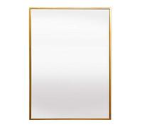 Elegance by Casa Chic - Gran Espejo de Pared Metálico - 90 x 60 cm - Metal Galvanizado - Oro